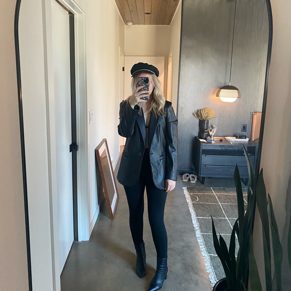 Leather blazer